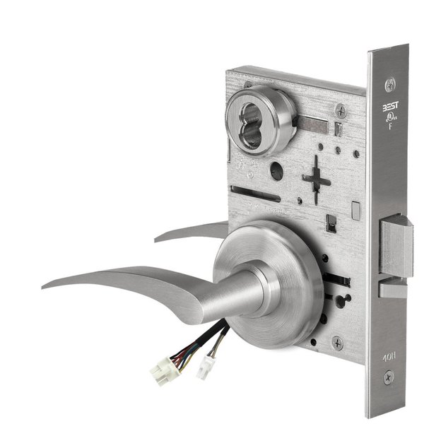 Best Fail Secure, 24V, Electrified Mortise Lock, 17 Lever, H Rose, Right Hand, Satin Chrome 45HW7DEU17RH626